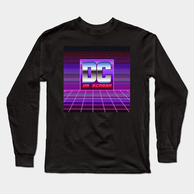 DC on SCREEN '80s Logo #1 Long Sleeve T-Shirt by DC on SCREEN